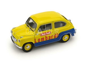 Fiat 600 Brodo Lombardi 1960 Yellow/Blue